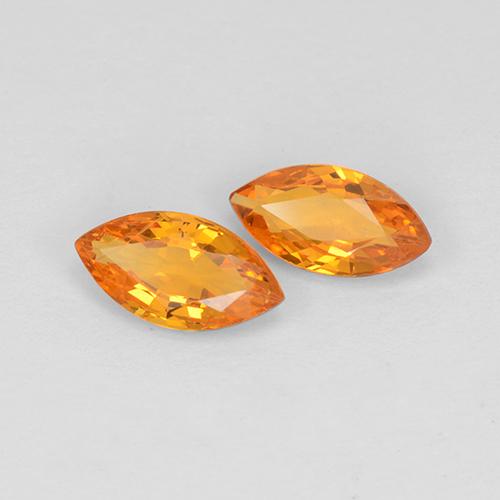 Pedras preciosas de Safira Laranja Médio natural de 0.92 ct, Marquesa, VS