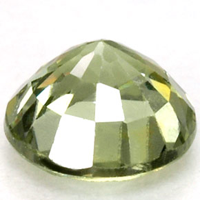 Safira verde natural 1,24ct, corte redondo, VS