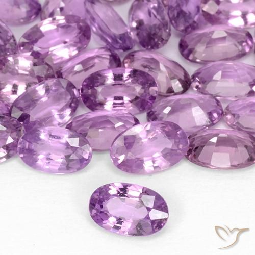 Safira Roxo rosado médio Natural 0.28ct, oval, VVS-VS