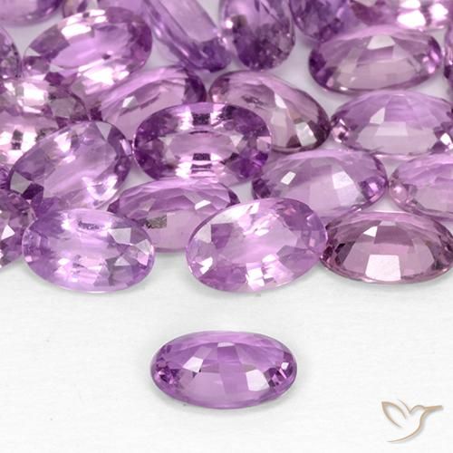 Safira Roxo rosado médio Natural 0.28ct, oval, VVS-VS