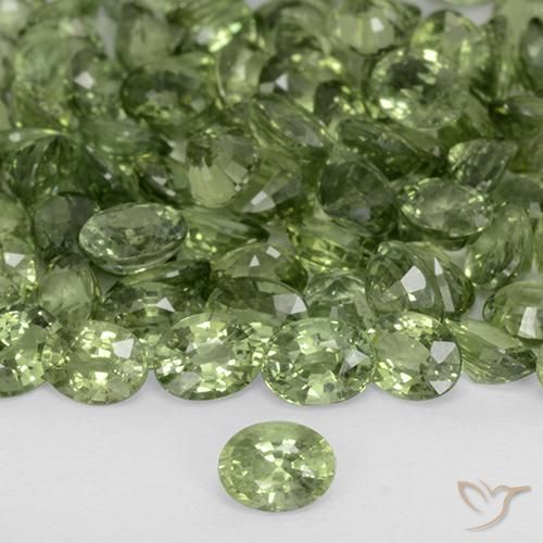 0.24ct Natural verde escuro Safira, oval, VVS-VS