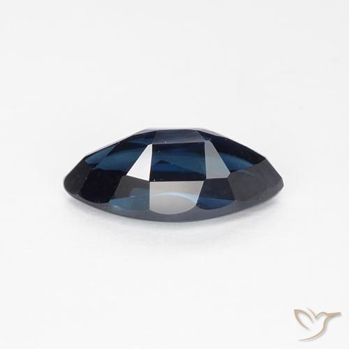 Safira Azul da meia noite Natural 1.20ct, Marquesa, VVS
