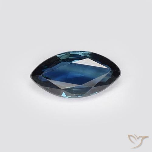 0.77ct Natural Azul marinho profundo Safira, Marquesa, VS