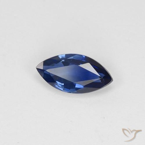 Safira Crepúsculo Azul Natural 0.81ct, Marquesa, VVS-VS