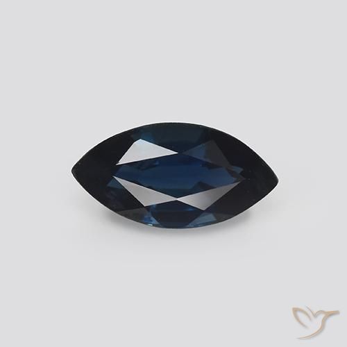 1.17ct Natural Azul Escuro Safira, Marquesa, VVS-VS