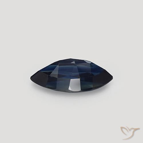 Safira Azul Escuro Natural 1.07ct, Marquesa, VVS-VS