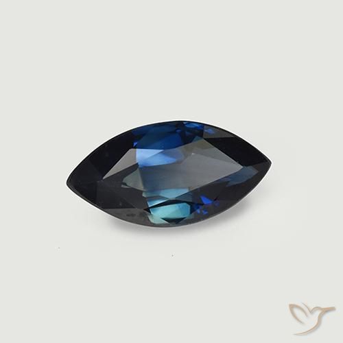 Safira Noite azul Natural 1.03ct, Marquesa, VVS-VS
