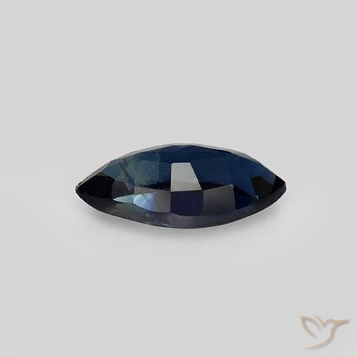 Safira Azul escuro Natural 1.02ct, Marquesa, VS