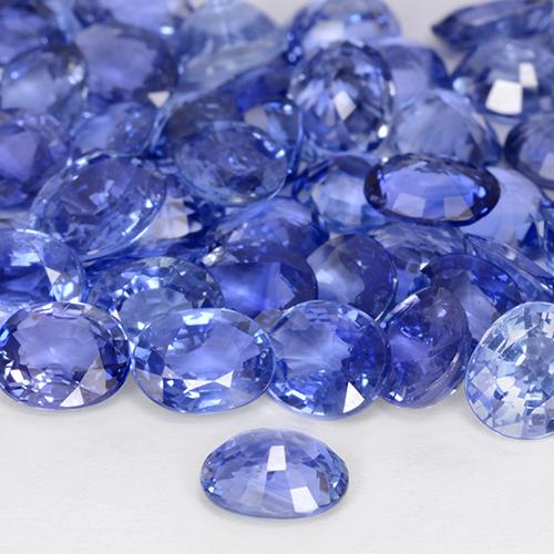 Safira Pastel Azul Natural 0.76ct, oval, VVS-VS