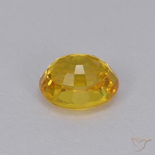 Safira Laranja Dourado Profundo Natural 1.01ct, oval, VVS