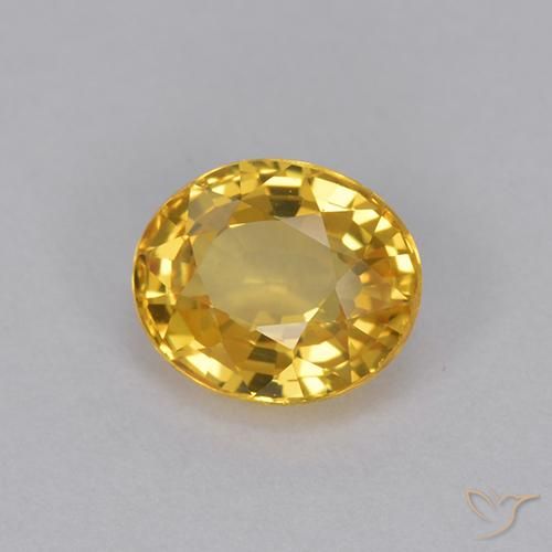 Safira Dourado Natural 0.99ct, oval, VVS
