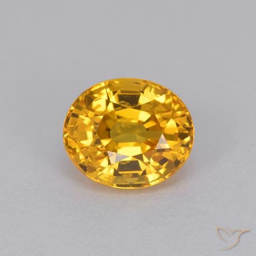 1.22ct Natural Dourado Escuro Safira, oval, VVS