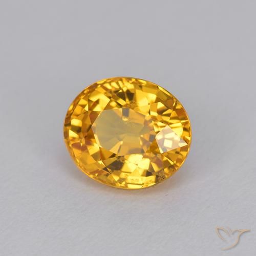 Safira Dourado Escuro Natural 1.22ct, oval, VVS