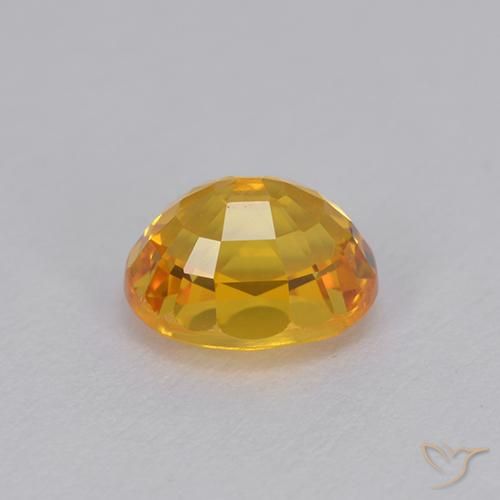 Safira Dourado Escuro Natural 1.22ct, oval, VVS
