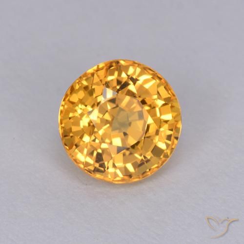 Safira Ouro Natural 1.05ct, Redondo, VVS