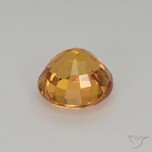 Safira Laranja escuro Natural 1.06ct, Redondo, VVS