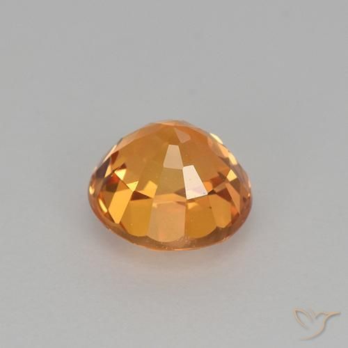 Safira Laranja escuro Natural 1.00ct, Redondo, VVS