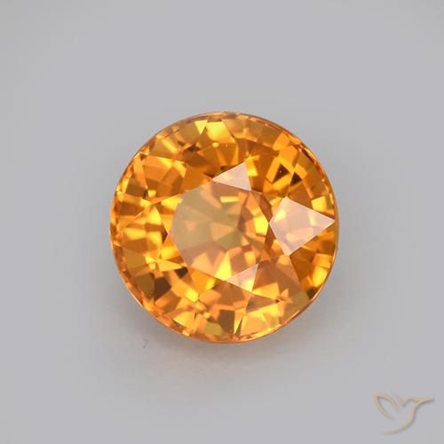 Safira Ouro Natural 1.24ct, Redondo, VVS