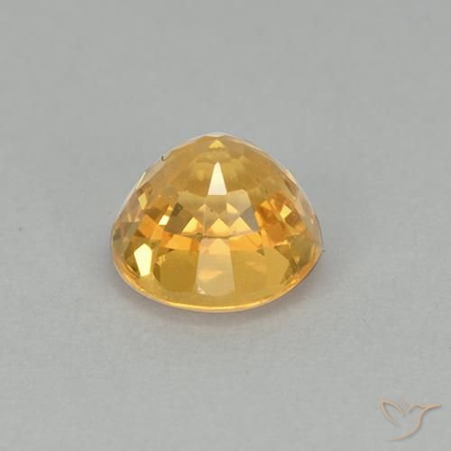 Safira Dourado Escuro Natural 1.05ct, Redondo, VVS