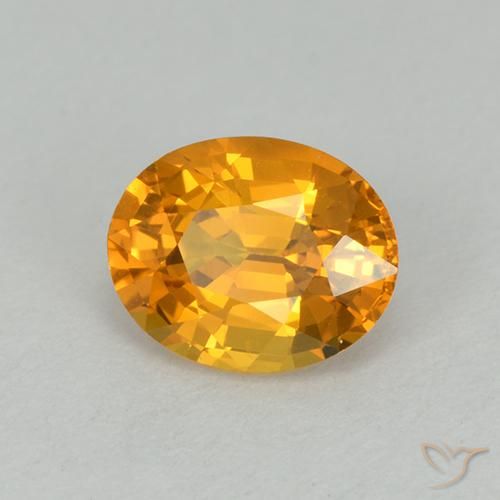 Safira Dourado Escuro Natural 1.15ct, oval, VVS
