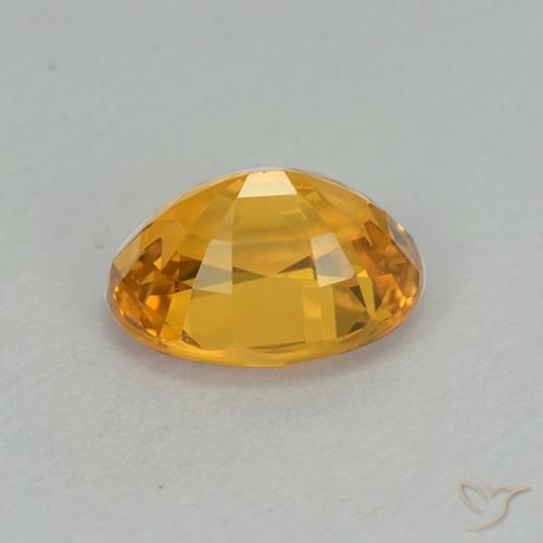 Safira Dourado Escuro Natural 1.15ct, oval, VVS
