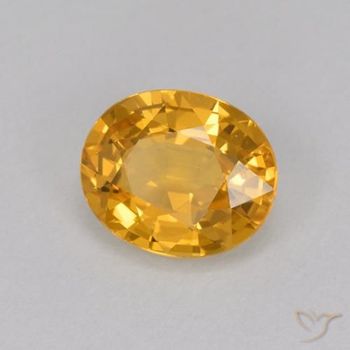 Safira Dourado Escuro Natural 1.11ct, oval, VVS