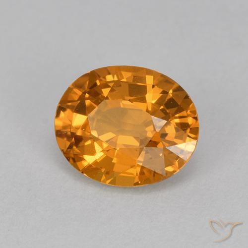 Safira Laranja Profundo-Ouro Natural 1.14ct, oval, VVS