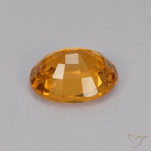 Safira Laranja Profundo-Ouro Natural 1.14ct, oval, VVS