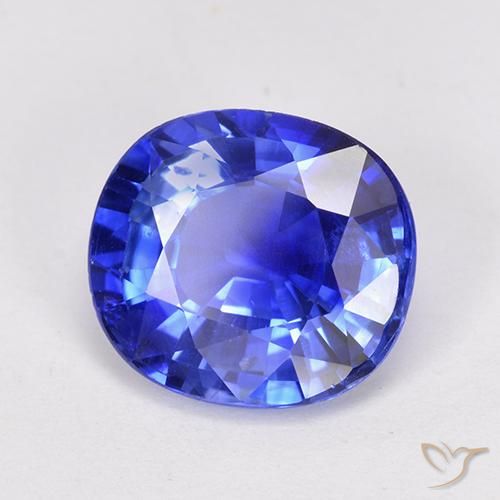 Safira centáurea azul Natural 4.14ct, oval, VS