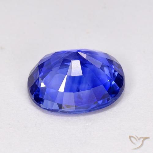 Safira centáurea azul Natural 4.14ct, oval, VS