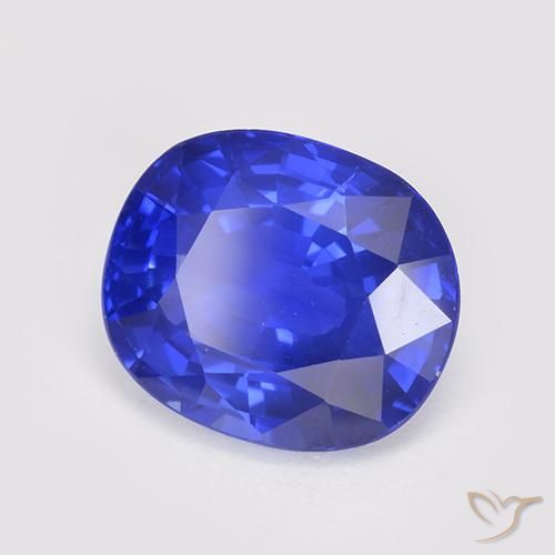Safira centáurea azul Natural 3.24ct, oval, VS
