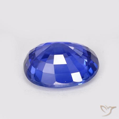 Safira centáurea azul Natural 3.24ct, oval, VS