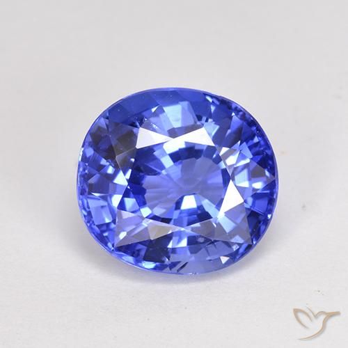 3.66ct Natural Azul Centáurea Claro Safira, oval, VS