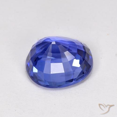 Safira Azul Centáurea Claro Natural 3.66ct, oval, VS