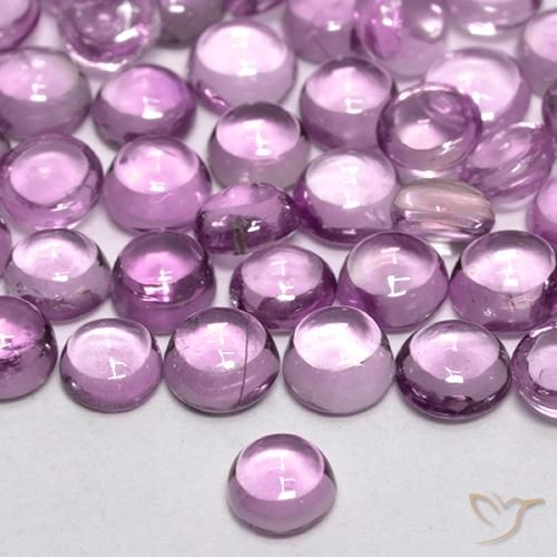 0.22ct Natural Rosa Violeta Roxo Safira, Redondo, Transparente