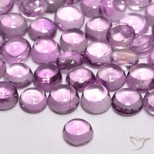 Safira Rosa Violeta Roxo Natural 0.22ct, Redondo, Transparente