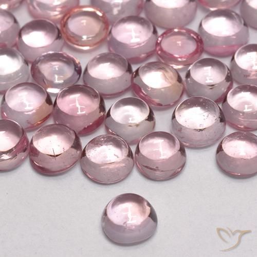 0.22ct Natural Rosa Chiclete Claro Safira, Redondo, Transparente