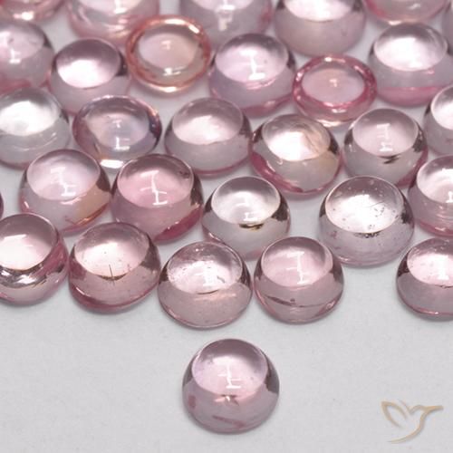 Safira Rosa Chiclete Claro Natural 0.22ct, Redondo, Transparente