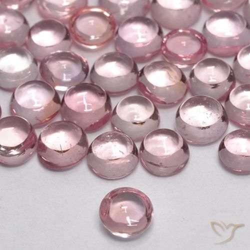 Safira Rosa Chiclete Claro Natural 0.22ct, Redondo, Transparente