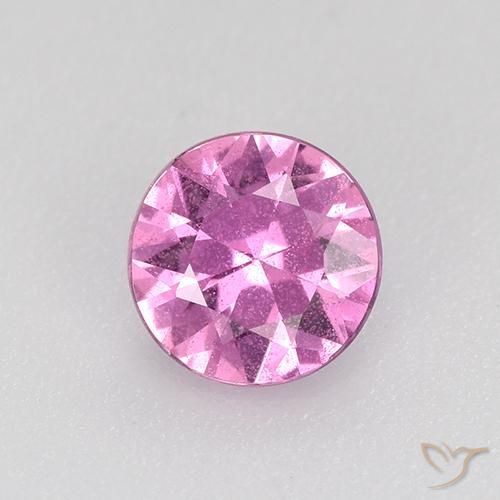 0.55ct Natural Roxo Rosa Safira, Redondo, VS