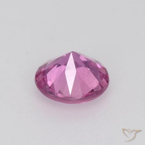 Safira Roxo Rosa Natural 0.55ct, Redondo, VS