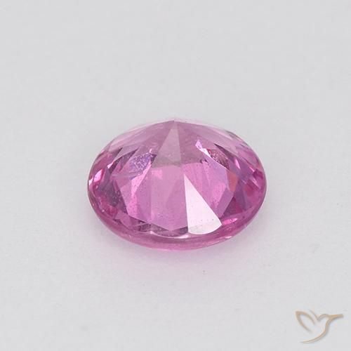 Safira Roxo Rosa Natural 0.58ct, Redondo, VS