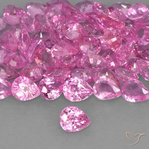 0.36ct Natural Rosa Intenso Safira, Formato de pêra, VVS-VS