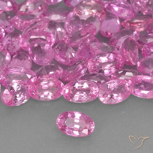 Safira rosa médio Natural 0.31ct, oval, VS