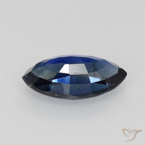 Safira Azul-marinho Natural 0.74ct, Marquesa, VVS-VS