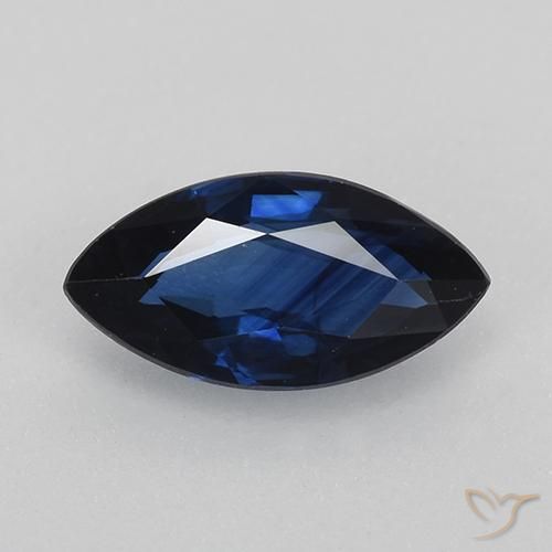 0.80ct Natural Azul escuro Safira, Marquesa, VVS-VS