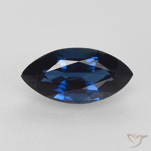0.80ct Natural Crepúsculo Azul Safira, Marquesa, VVS-VS