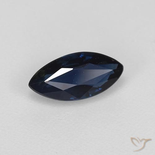 Safira Azul-marinho Natural 0.74ct, Marquesa, VVS-VS