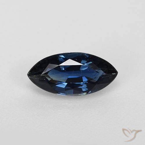0.75ct Natural Azul escuro Safira, Marquesa, VVS-VS