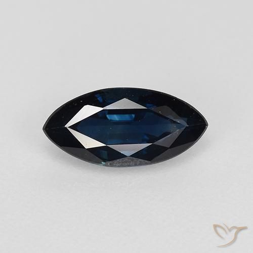 0.77ct Natural Azul da meia noite Safira, Marquesa, VVS-VS